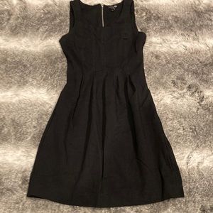 J. crew black pleated dress